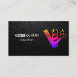 理容師美容師カラフルシザー理容師ポール 名刺