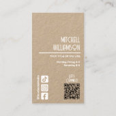 理容師美容師サロン 名刺 (裏面)