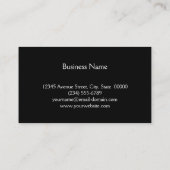 理容師美容師シンプルエレガント白黒 名刺 (裏面)