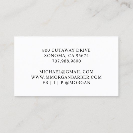 理容師美容師スモダンクリプトモノグラム 名刺 (裏面)