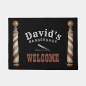 理容師美容師バーバーショップウェルカム ドアマット (正面)