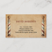 理容師美容師バーバーバーショップヴィンテージクラフト 名刺 (裏面)