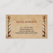 理容師美容師バーバーバー素朴ショップバーンウッド 名刺 (裏面)