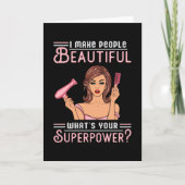 理容師美容師理容師シザーズヘアギフト カード (正面)