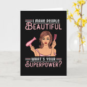 理容師美容師理容師シザーズヘアギフト カード (黄色い花)