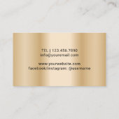 理容師美容師美容院バーバーバーバーショップ金ゴールド 名刺 (裏面)