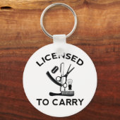 理容師美容師運に認可 キーホルダー (正面)