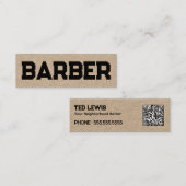 理容師美容師QR スキニー名刺 (正面/裏面)