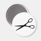 理容師美容用鋏ブラック マグネット (正面/裏面)