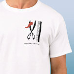理容師美容院ビジネスTシャツ Tシャツ<br><div class="desc">ハサミと櫛、理容師、スタイリストや美容師に最適。オリジナルアートby Nic Squirrell.名前、文字、イメージをに変カスタマイズ更する。スタッフによ素晴らしり、または顧客や顧客へのプロモーションの景品として販売または使用すること。</div>