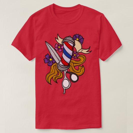 理容師花 Tシャツ (デザイン正面)