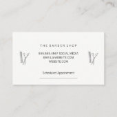 理容師鋏 | 赤白青ストライプ 予約カード (裏面)