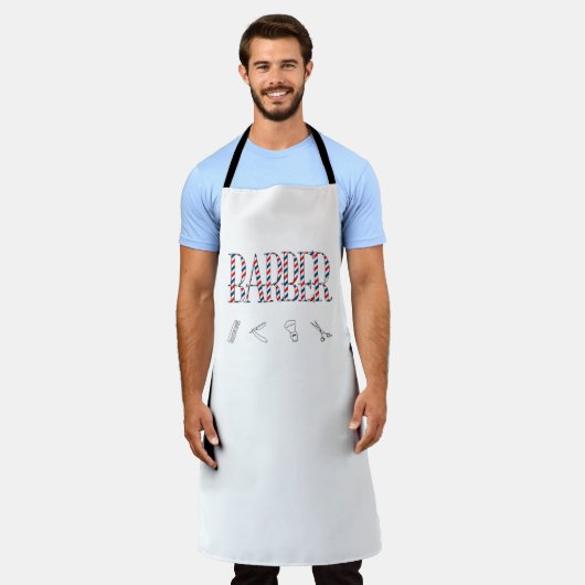 理容師 エプロン (着用した状態)