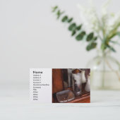 理容師-カウンターの… 名刺 (スタンド正面)