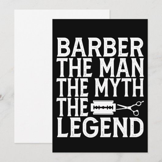 理容師 ザ マン 2024 招待状 (正面/裏面)