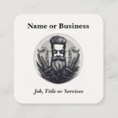 理容師 スクエア名刺 (正面)