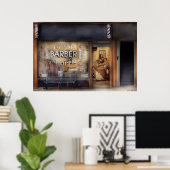 理容師 – ヘアカットを取得する ポスター (ホームオフィス)