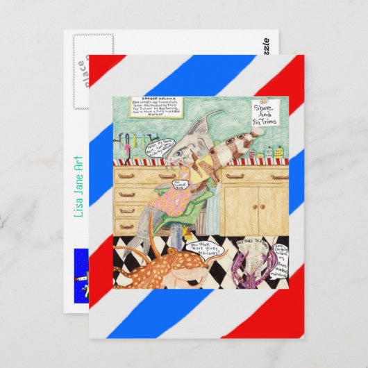 理容師 ポストカード (正面/裏面)