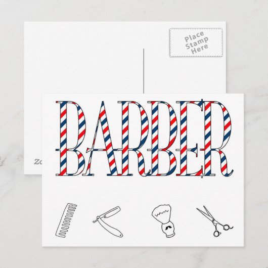 理容師 ポストカード (正面/裏面)