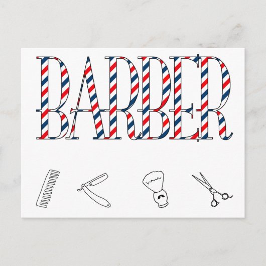 理容師 ポストカード (正面)