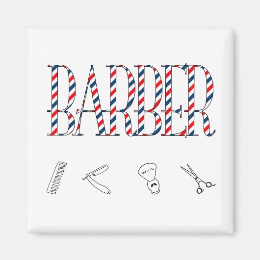 理容師 マグネット (正面)