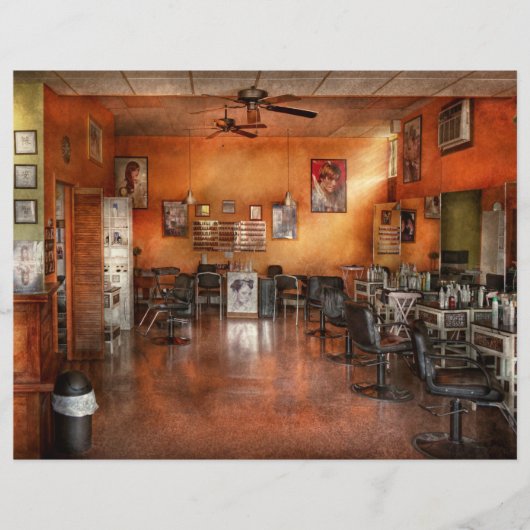 理容師 – ユニオン， NJ – ザモダンサロン チラシ (正面)