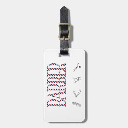 理容師 ラゲッジタグ (正面縦)