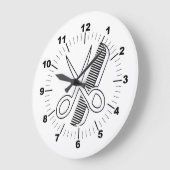 理容師 ラージ壁時計 (傾斜)