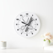 理容師 ラージ壁時計 (ホーム)