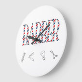 理容師 ラージ壁時計 (傾斜)