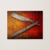 理容師-剃ります-冷静でいて下さい ジグソーパズル (横)