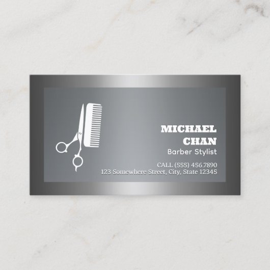 理容師 名刺 (正面)