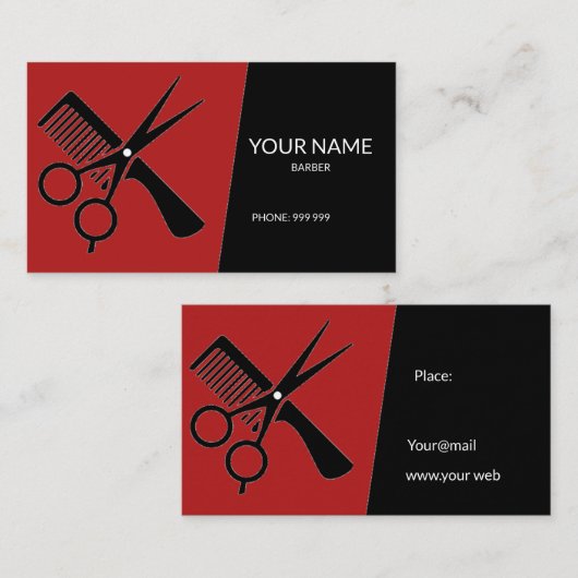 理容師 名刺 (正面/裏面)