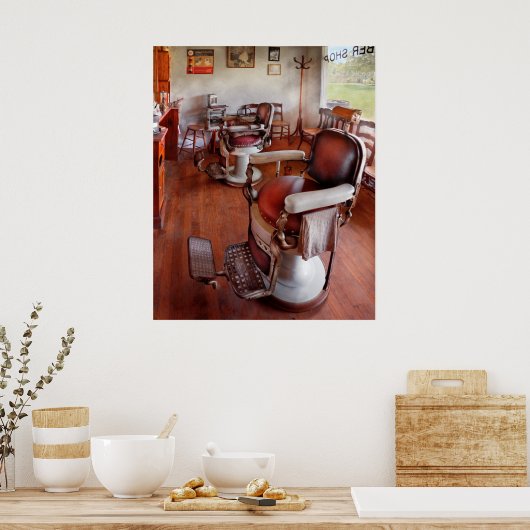 理容師 – 席に座って ポスター (キッチン)