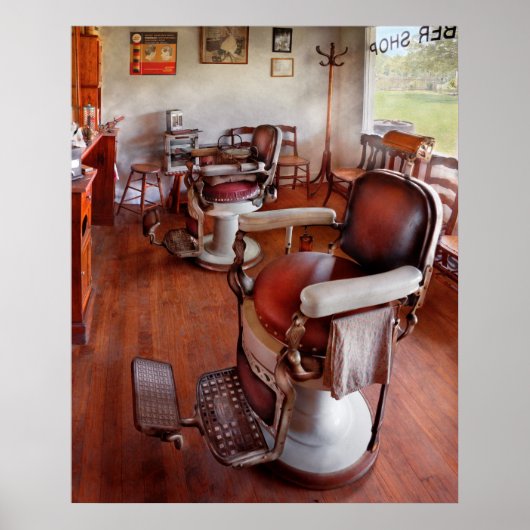 理容師 – 席に座って ポスター (正面)