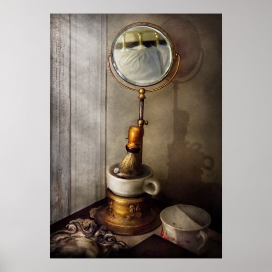 理容師 – 朝のひげそり ポスター (正面)