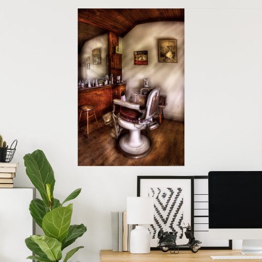 理容師-理容師店 ポスター (ホームオフィス)