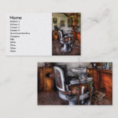 理容師-理髪店の椅子 名刺 (正面/裏面)