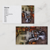 理容師-理髪店の椅子 名刺 (正面/裏面)