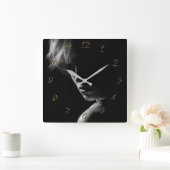 理容師 – 美しいサロンの四角時計 スクエア壁時計 (ホーム)