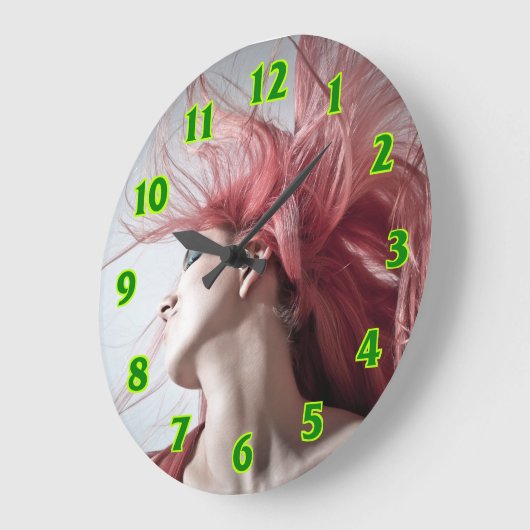 理容師 – 美しいサロン大時計 ラージ壁時計 (傾斜)