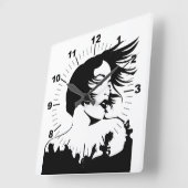 理容師-美しいサロン スクエア壁時計 (傾斜)