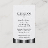 理容師/美容師ゴストライプのン縁どド紙 名刺 (裏面)