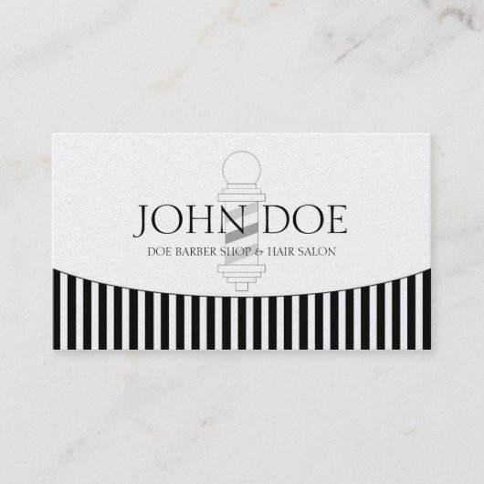 理容師/美容師ゴストライプのン縁どド紙 名刺 (正面)