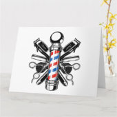 理容師，美容師，ヘアウイスラー，ヘアーカッター カード (黄色い花)