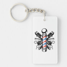 理容師，美容師，ヘアウイスラー，ヘアーカッター キーホルダー