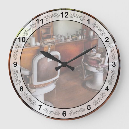 理容師-美容師 ラージ壁時計 (正面)