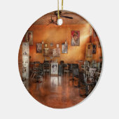 理容師-連合、NJ -モダンなサロン セラミックオーナメント (左)