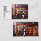 理容師- Barbershop – 散髪の時間 名刺 (正面/裏面)