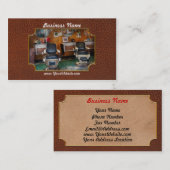 理容師- Frenchtown、NJ - 2つの古い理髪店の椅子 名刺 (正面/裏面)